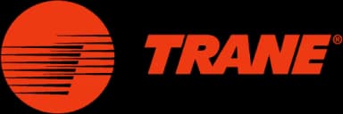 Trane logo in bright red with circular design.